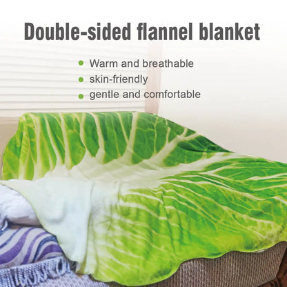 Double-Sided Flannel Creative Appearance Home Sofa Cabbage Blanket