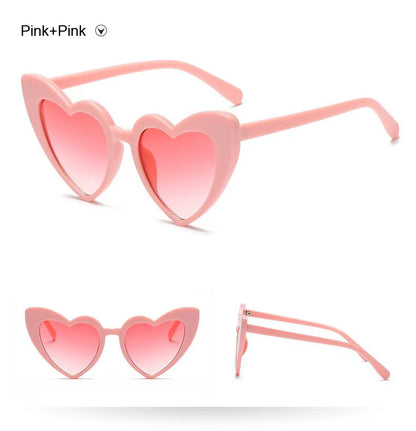 Vintage Heart-Shaped Cat Eye Sunglasses – UV400 Protection, Perfect Gift for Women