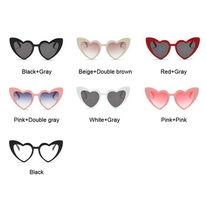 Vintage Heart-Shaped Cat Eye Sunglasses – UV400 Protection, Perfect Gift for Women