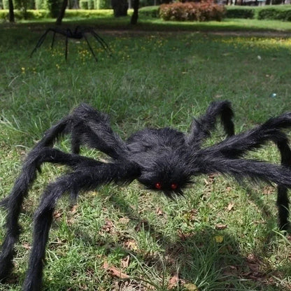 Giant Plush Halloween Spider - Outdoor Decoration and Party Prop