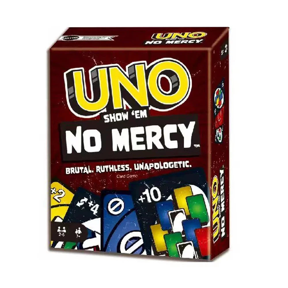 UNO Barbie,Minions,Mario ! SHOWEM NO MERCY Card Game: Family Fun and Entertainment🃏