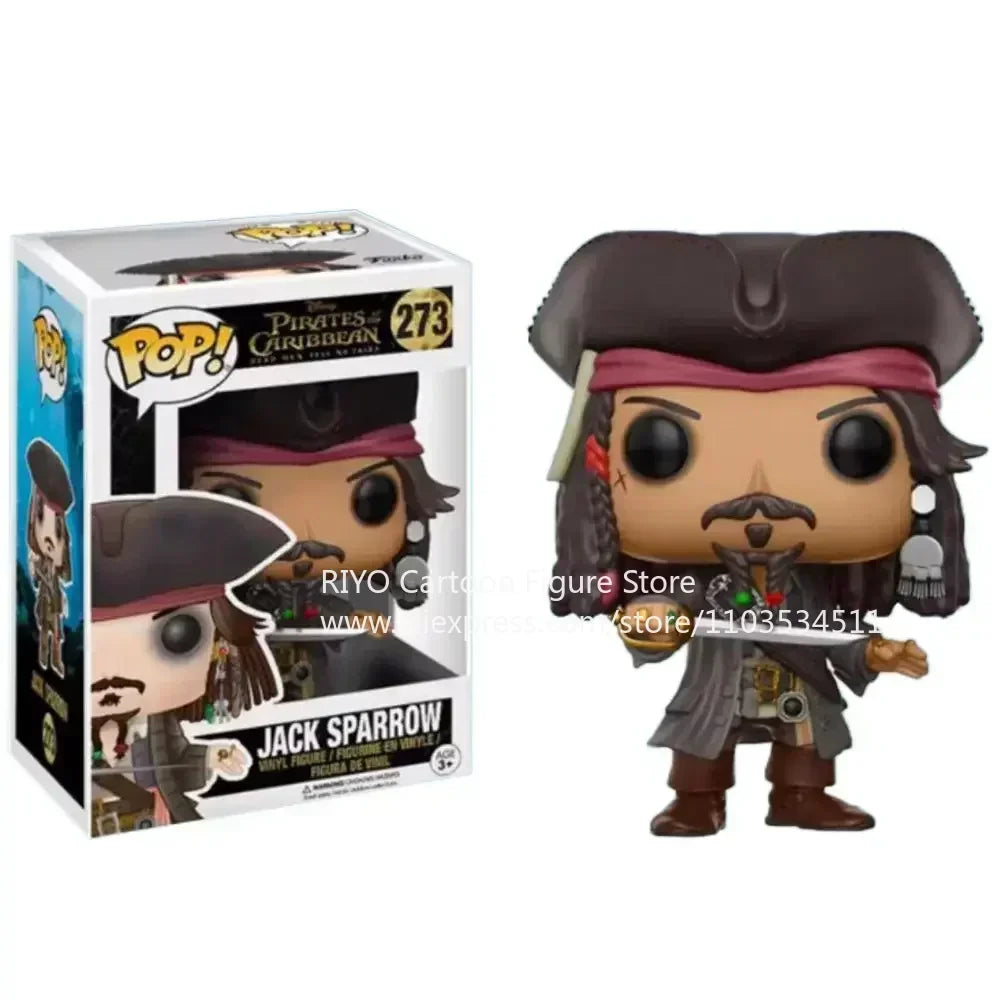 Captain Jack Sparrow and Elizabeth Action Figure Set - 10cm