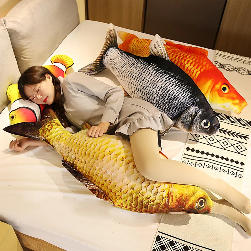 3D Goldfish Plush Toy - Soft Carp Pillow, 40/60cm