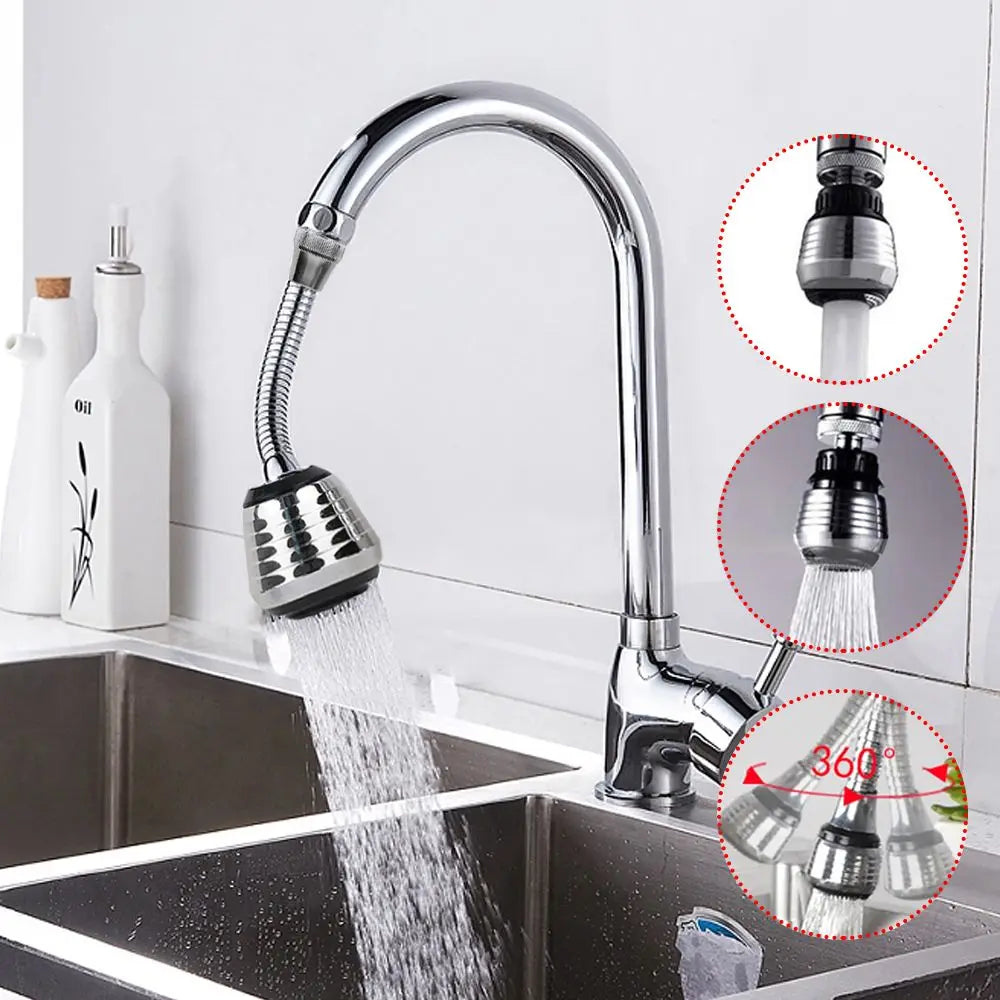 360° Adjustable Dual-Mode Water-Saving Faucet Sprayer