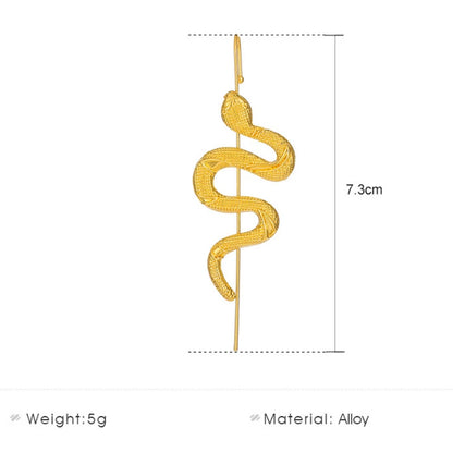 Fashion Exaggerated Snake Ear Needle Wrap Crawler Hook Earrings for Women Surround Auricle Diagonal Punk Piercing Earing Jewelry