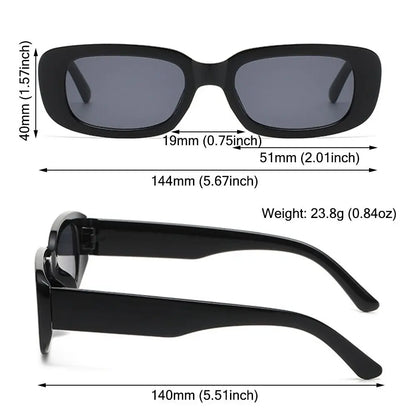 Retro UV400 Protection Rectangle Sunglasses