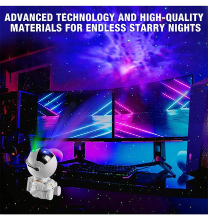 Galaxy Star LED Astronaut Night Light - Starry Sky Projector for Kids' Bedroom