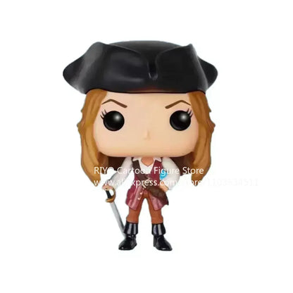 Captain Jack Sparrow and Elizabeth Action Figure Set - 10cm