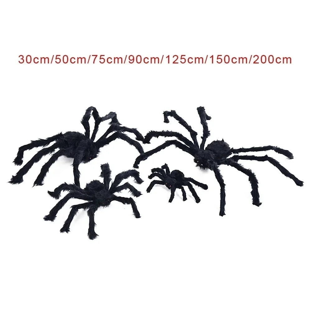 Giant Plush Halloween Spider - Outdoor Decoration and Party Prop