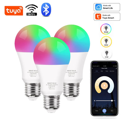 Smart WiFi/Bluetooth LED Bulb - Alexa and Google Assistant Compatible, RGB, E27, 110-220V