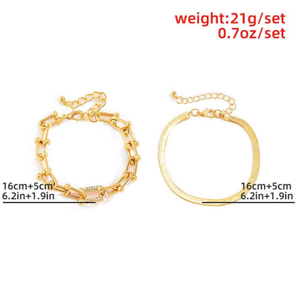 Elegance in Gold and White: Luxury Crystal Bangle Duo