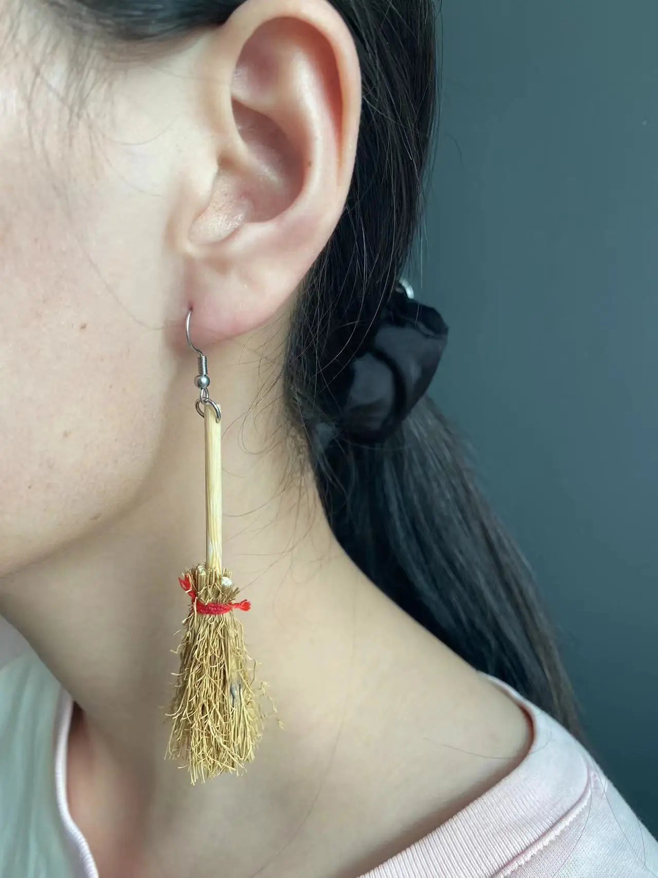 Special Halloween Broomstick Earrings - Fun & Unique Gift