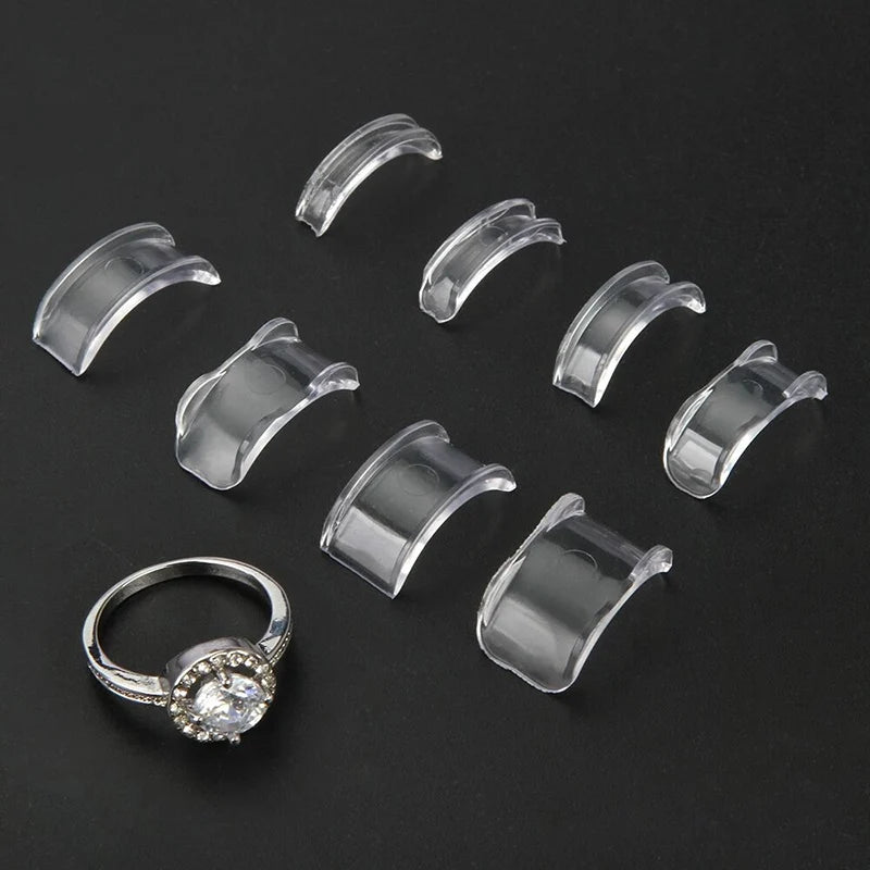 Silicone Invisible Clear Ring Size Adjuster Set - 8 Sizes for Perfect Fit