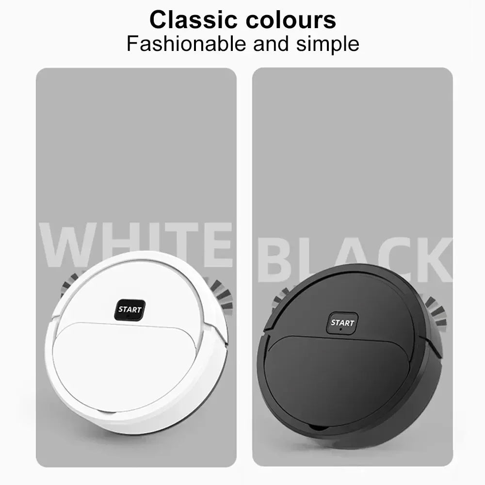 Portable 3-in-1 Robotic Vacuum Cleaner - USB Rechargeable Wet and Dry Floor Sweeper