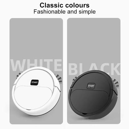 Portable 3-in-1 Robotic Vacuum Cleaner - USB Rechargeable Wet and Dry Floor Sweeper