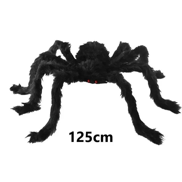 Giant Plush Halloween Spider - Outdoor Decoration and Party Prop