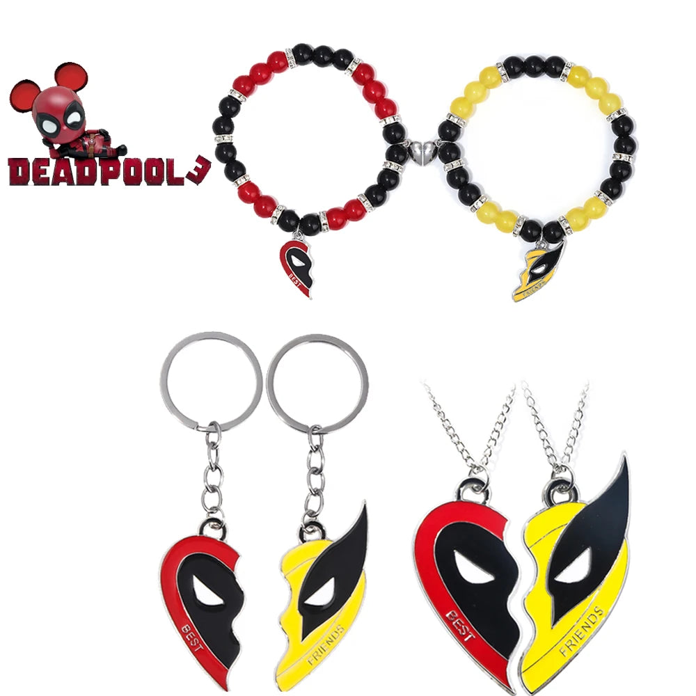 Exquisite Friendship: Movie Deadpool and Wolverine Keychain Pendant