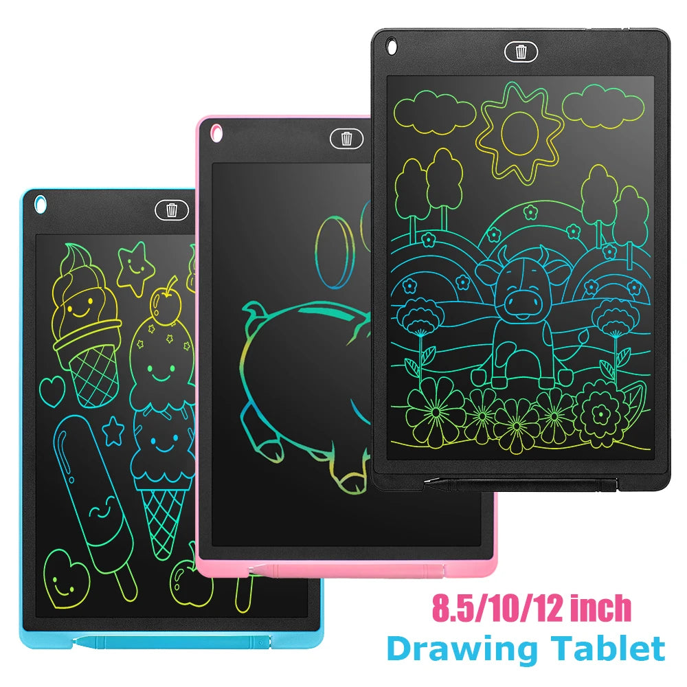 LCD Writing Tablet - Educational Drawing Board for Kids (8.5/10/12 Inch)