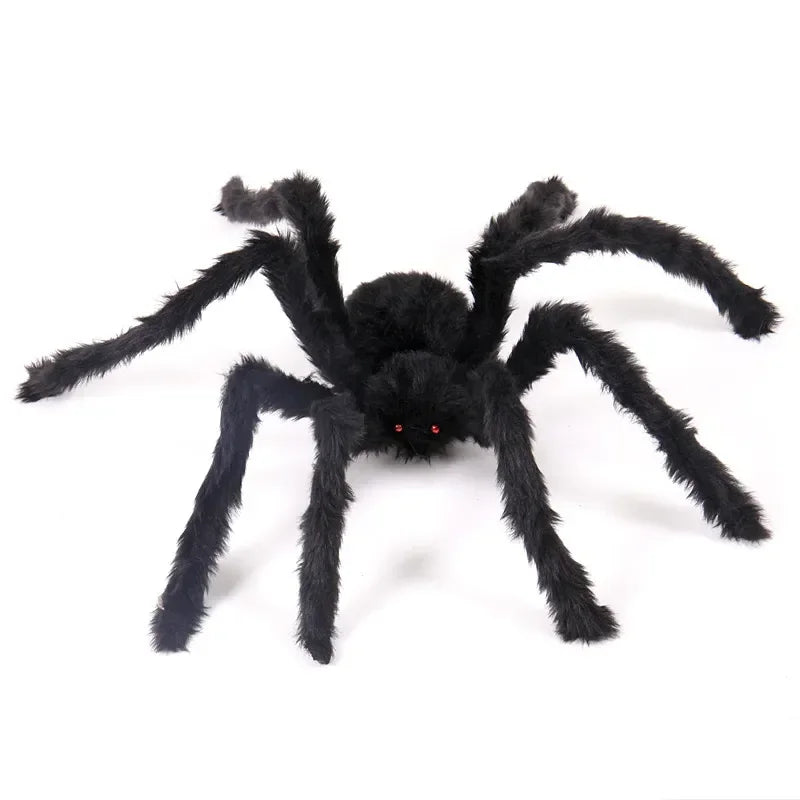 Giant Plush Halloween Spider - Outdoor Decoration and Party Prop