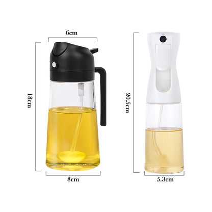 2-in-1 Oil Sprayer Bottle 500ml, for Cooking and BBQ