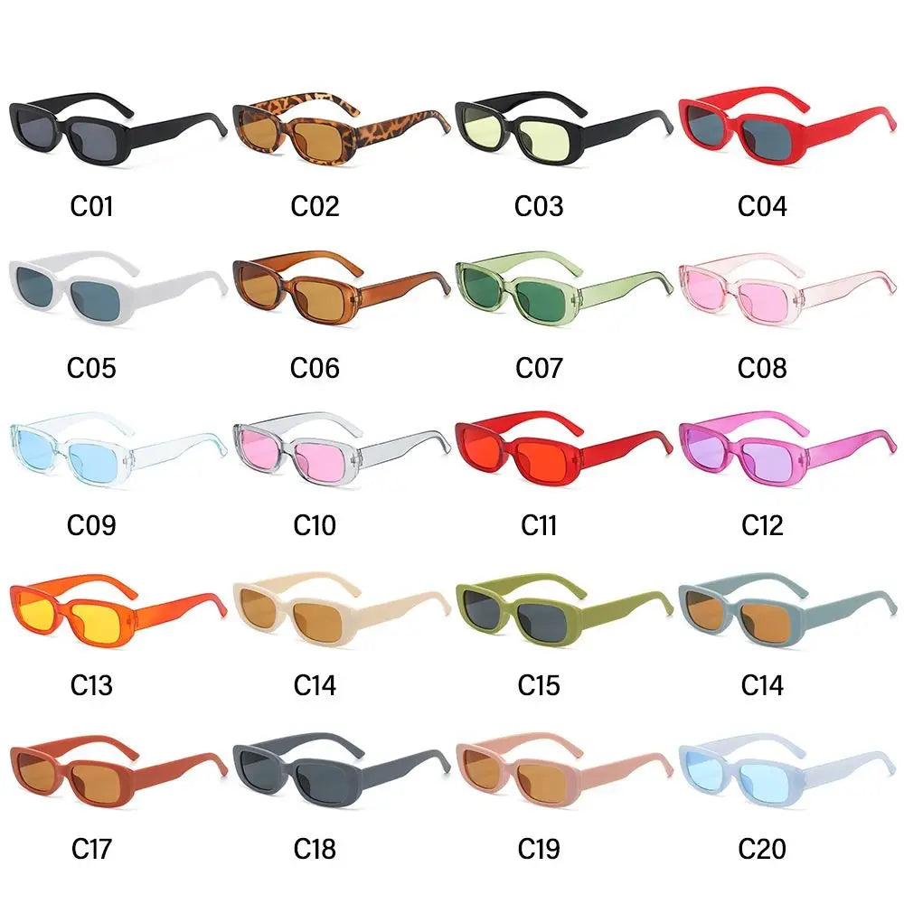 Retro UV400 Protection Rectangle Sunglasses