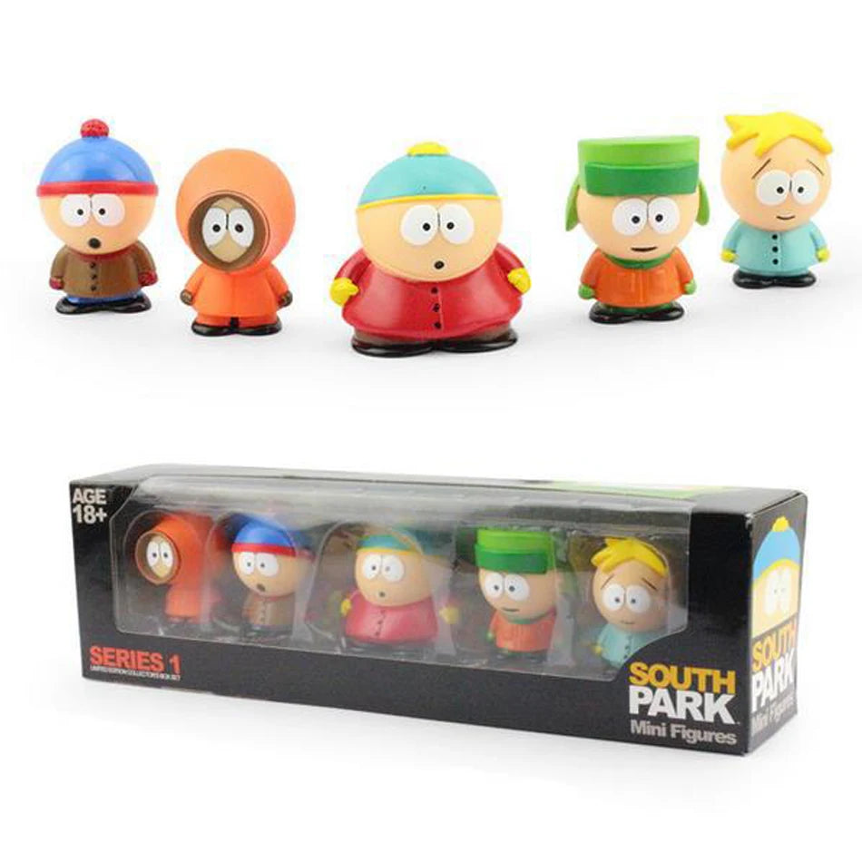 6cm Southern Park Action Figures - 5PCS Set (Stan and Eric) (Without Box)