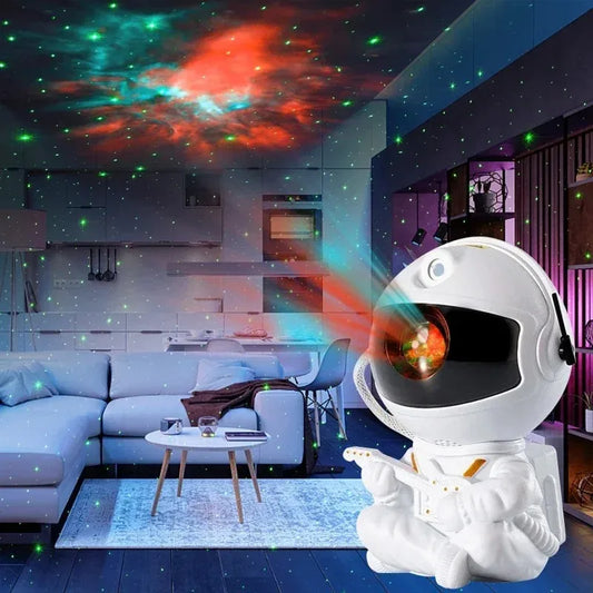 Galaxy Star LED Astronaut Night Light - Starry Sky Projector for Kids' Bedroom