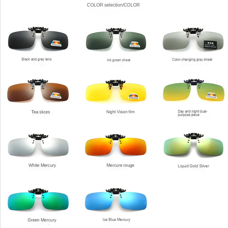 Polarized Clip-on Sunglasses for Myopia with Night Vision and UV400 Protection