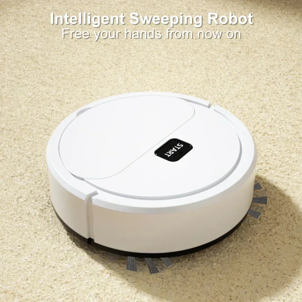 Portable 3-in-1 Robotic Vacuum Cleaner - USB Rechargeable Wet and Dry Floor Sweeper