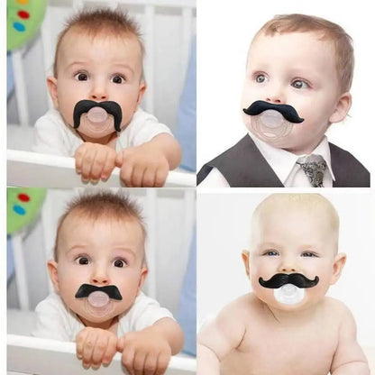 Silicone Animal Pacifier with Mustache – Newborn Photography Accessory (0-3 Years)