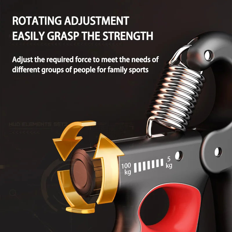 Adjustable Hand Grip Strengthener – 5-100kg for Fitness and Recovery