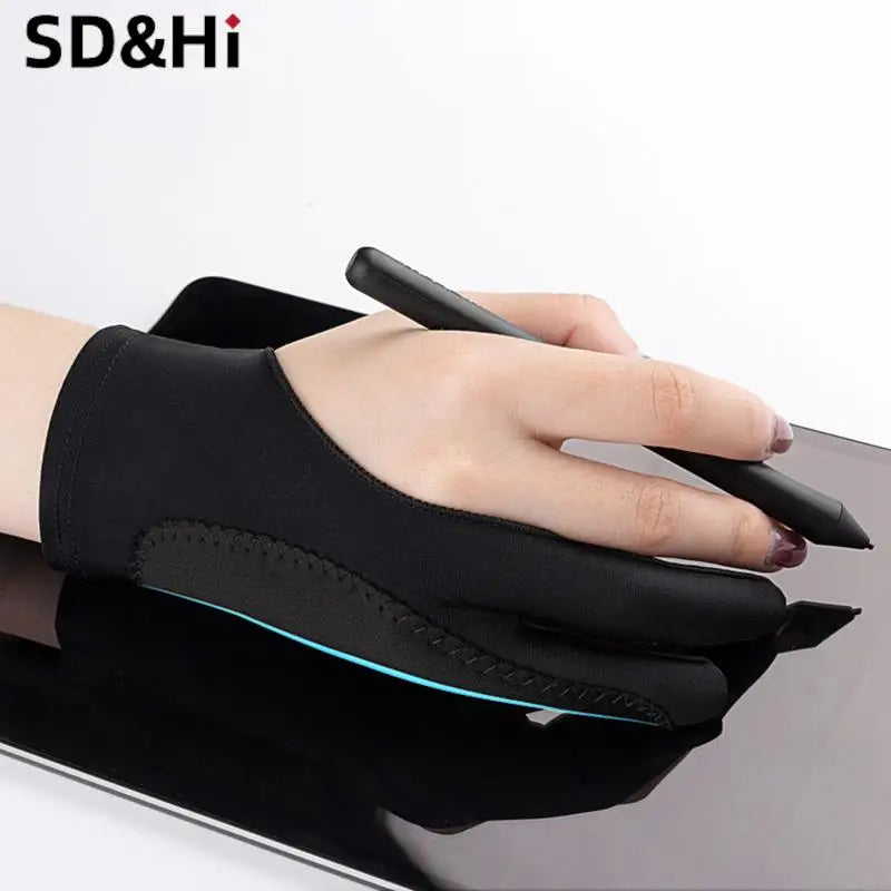 Two Finger Anti-Touch Drawing Glove for Tablets and Digital Art