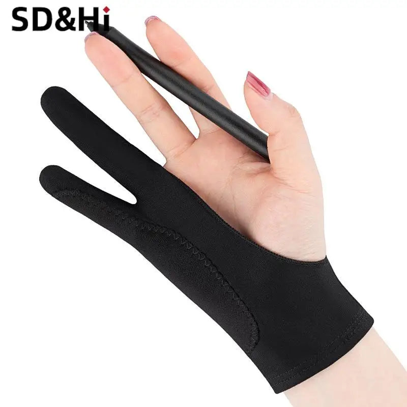 Two Finger Anti-Touch Drawing Glove for Tablets and Digital Art