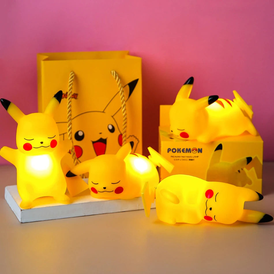 Pikachu Night Light Anime Figure - 12cm Cute Bedside Lamp