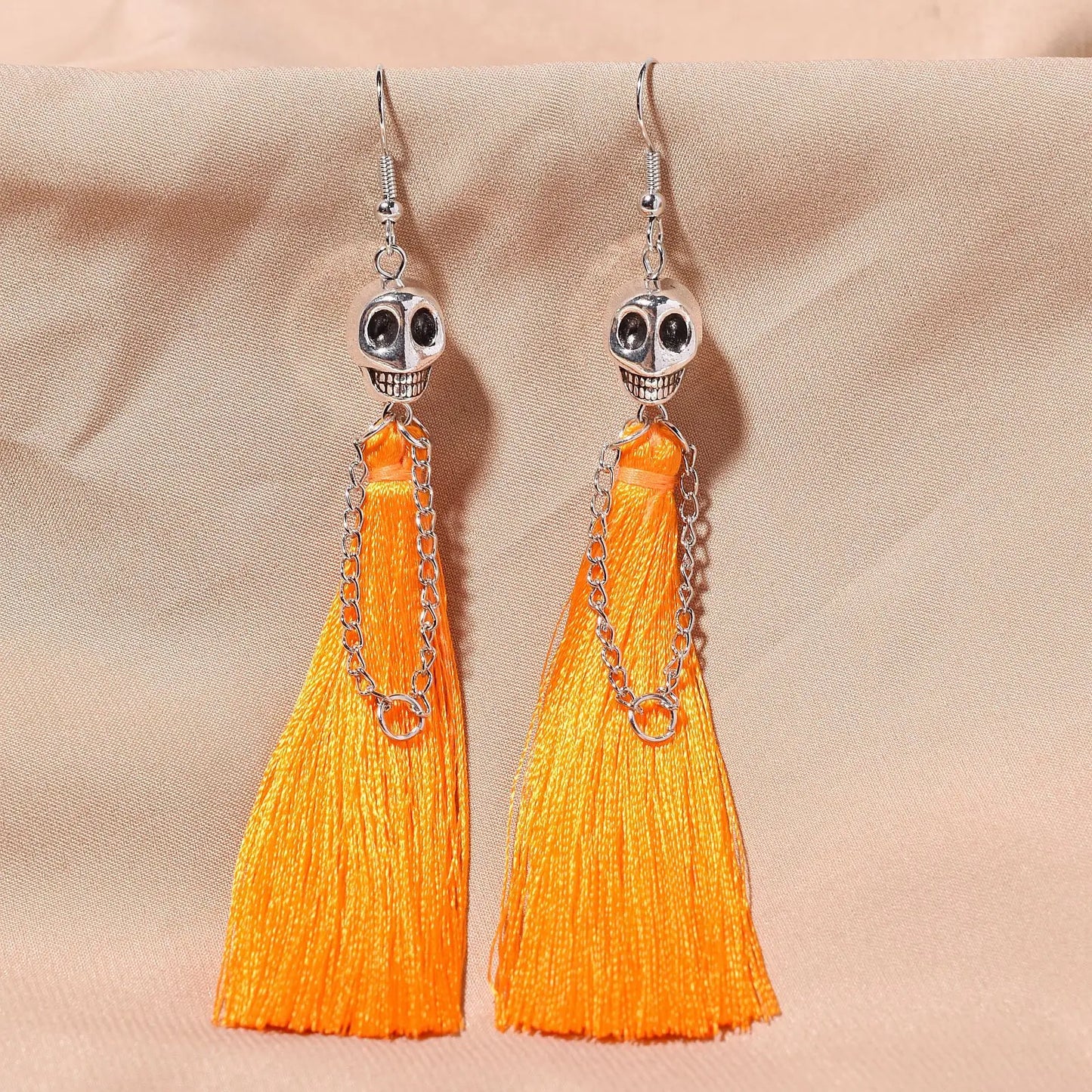 Skeleton Tassel Drop Earrings - Gothic Punk Style for Women, Perfect for Halloween or Party Gifts