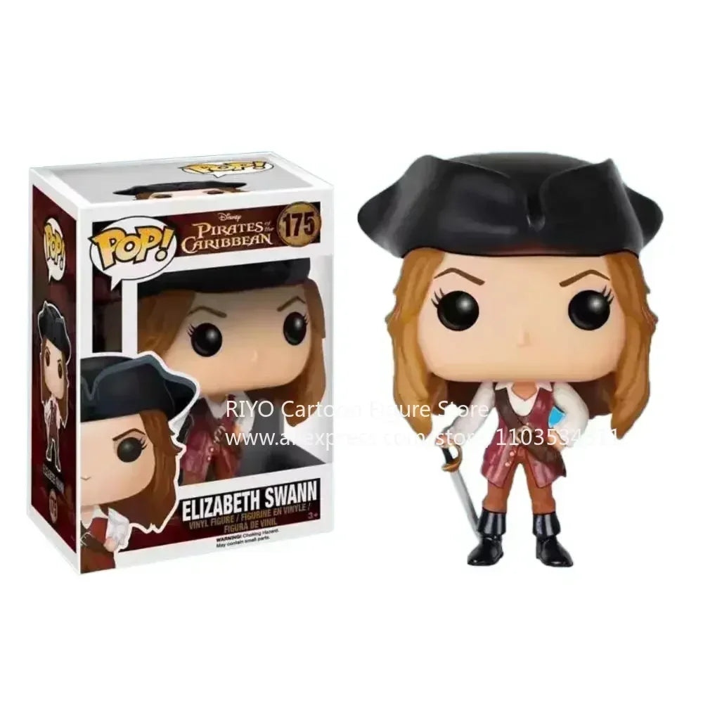 Captain Jack Sparrow and Elizabeth Action Figure Set - 10cm