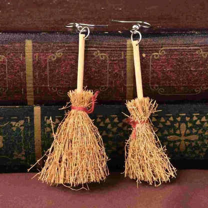 Special Halloween Broomstick Earrings - Fun & Unique Gift