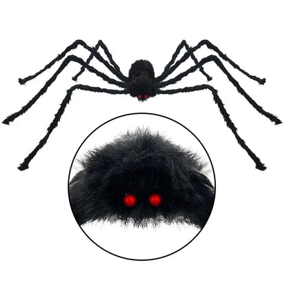 Giant Plush Halloween Spider - Outdoor Decoration and Party Prop