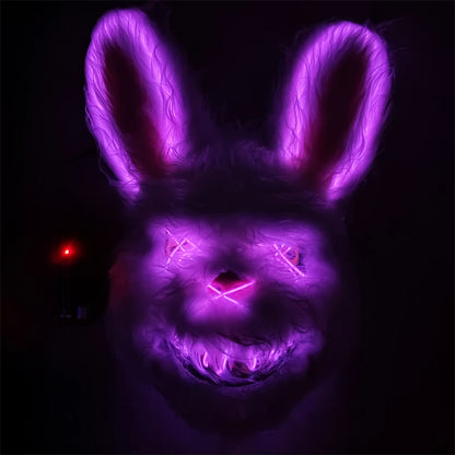 Luminous LED Bloody Bunny and Rabbit Mask – Halloween Horror Cosplay Prop