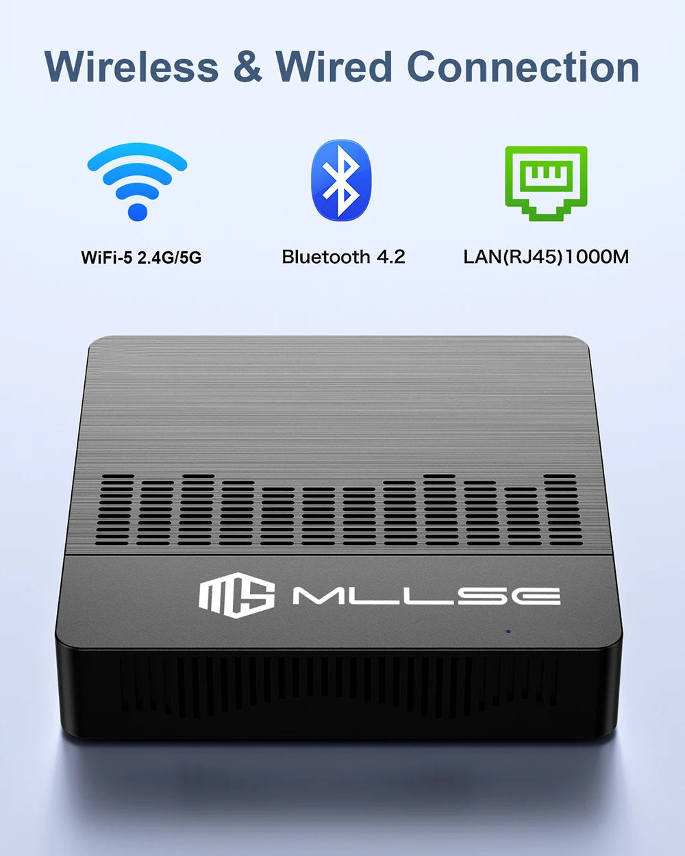 MLLSE Mini PC Air: Compact Windows 11 PC with Intel N4000, 6GB RAM, 128GB Storage, Dual-Band WiFi and Bluetooth