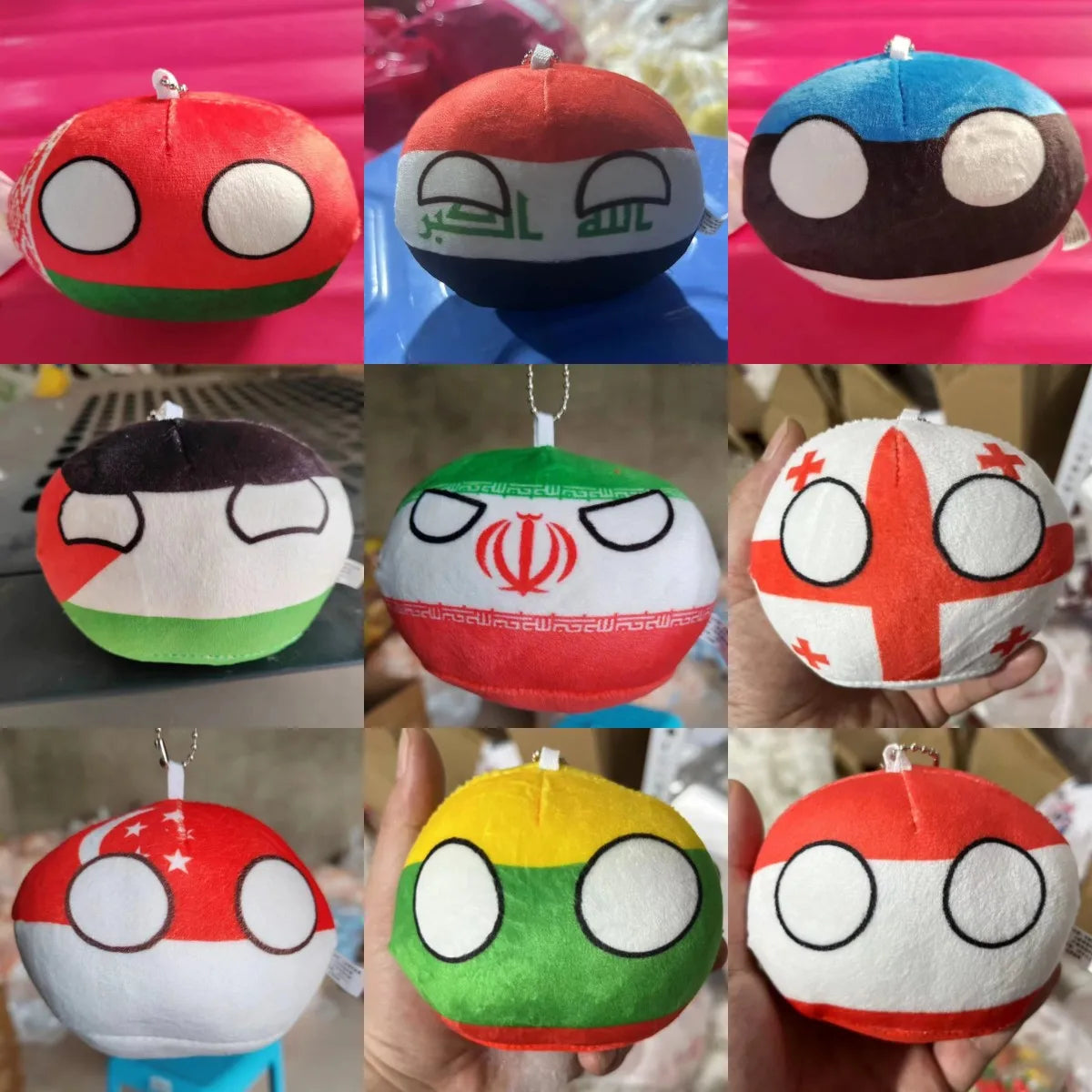 Polandball Pendant Country Balls 10cm 70 styles  Country Ball Plush Toys Countryball Stuffed Doll Toy Christmas Gift for Kids