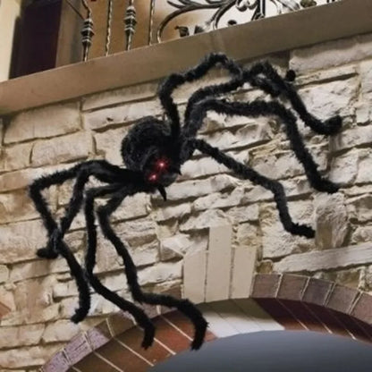 Giant Plush Halloween Spider - Outdoor Decoration and Party Prop