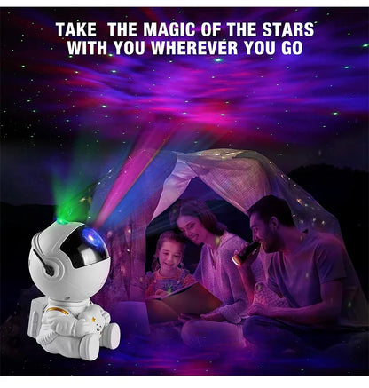 Galaxy Star LED Astronaut Night Light - Starry Sky Projector for Kids' Bedroom