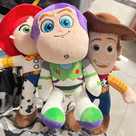 23cm Woody and Buzz Plush Toy – Cute Cartoon Doll for Home Decor and Gifts