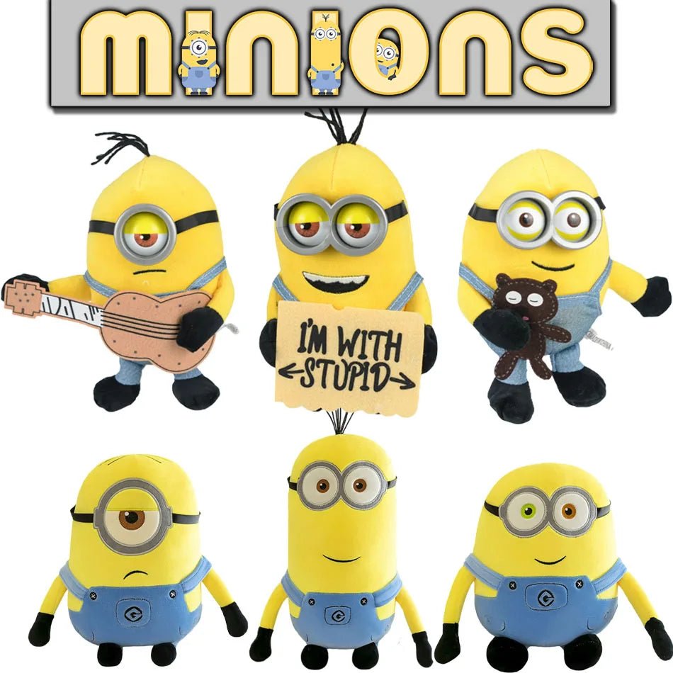 Cute Despicable Me Minions Yellow Plush Toy - Perfect Gift for Movie and TV Fans 🌟