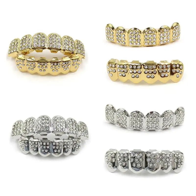 Diamond-Encrusted Rapper Grillz Set: Ultimate Style Statement