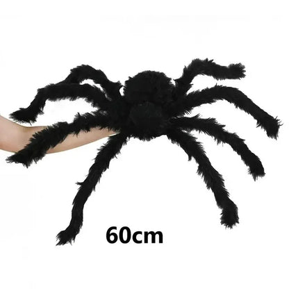 Giant Plush Halloween Spider - Outdoor Decoration and Party Prop