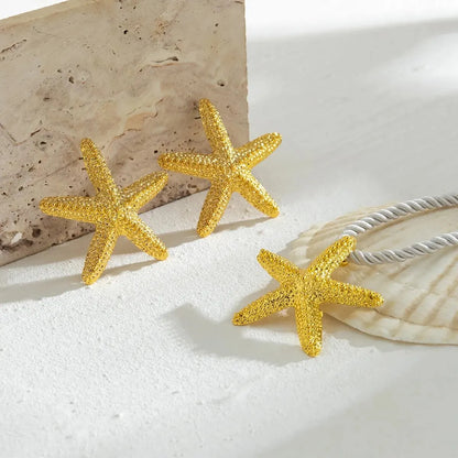 Extravagant Starfish Set Choker Necklace and Earrings Set