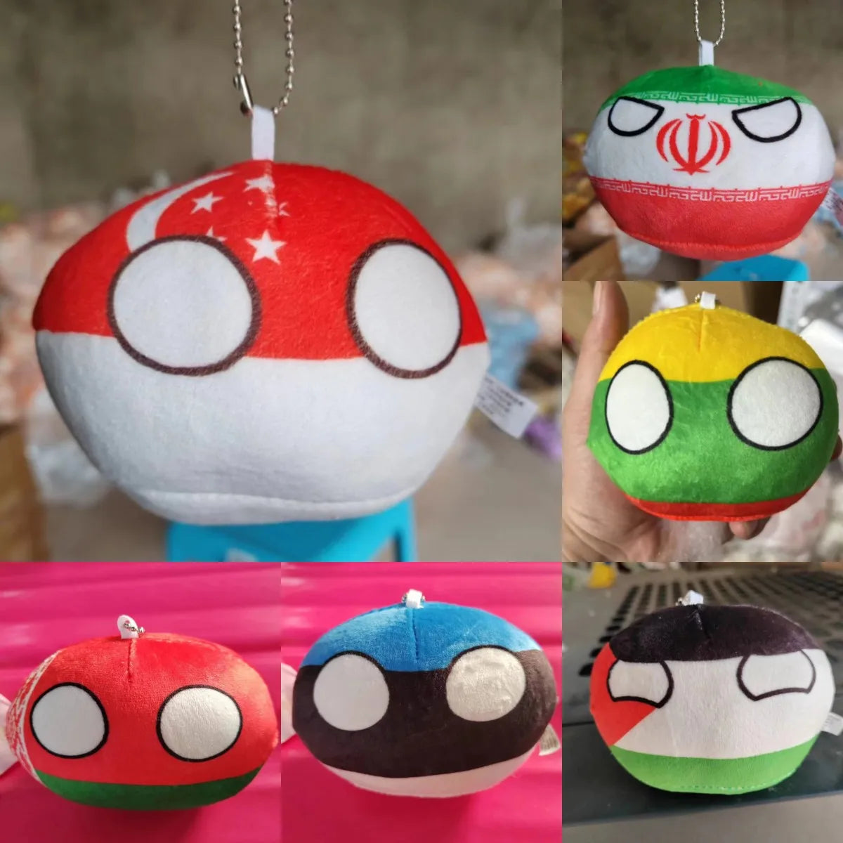 Polandball Pendant Country Balls 10cm 70 styles  Country Ball Plush Toys Countryball Stuffed Doll Toy Christmas Gift for Kids