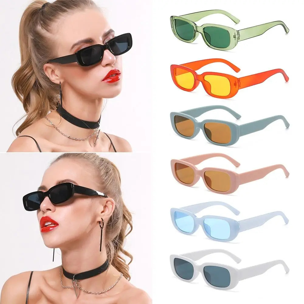 Retro UV400 Protection Rectangle Sunglasses